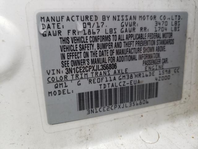 Photo 9 VIN: 3N1CE2CPXJL356806 - NISSAN VERSA NOTE 