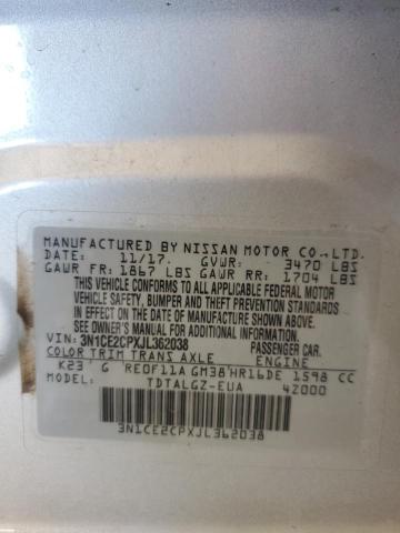 Photo 12 VIN: 3N1CE2CPXJL362038 - NISSAN VERSA NOTE 