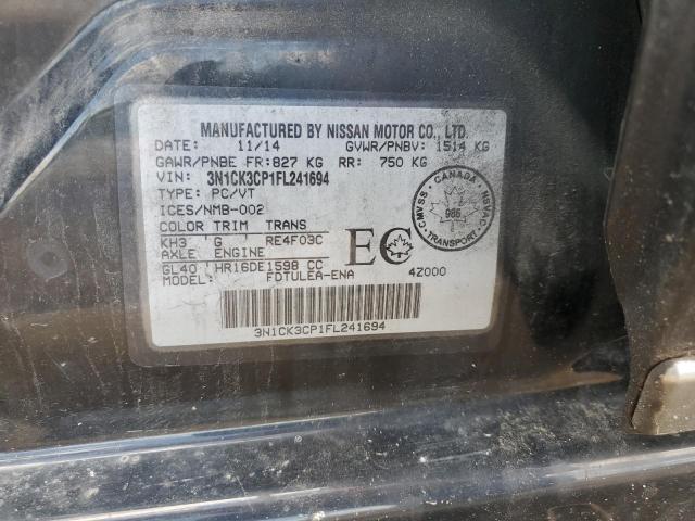 Photo 12 VIN: 3N1CK3CP1FL241694 - NISSAN MICRA 