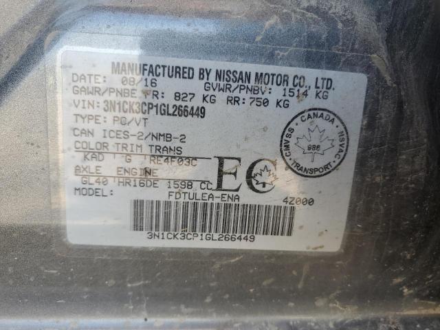 Photo 11 VIN: 3N1CK3CP1GL266449 - NISSAN MICRA 