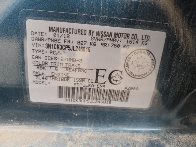 Photo 11 VIN: 3N1CK3CP5JL246616 - NISSAN MICRA 