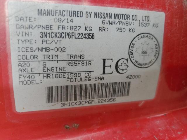 Photo 12 VIN: 3N1CK3CP6FL224356 - NISSAN MICRA 