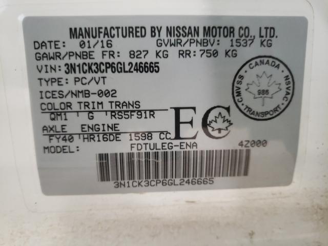 Photo 9 VIN: 3N1CK3CP6GL246665 - NISSAN MICRA 