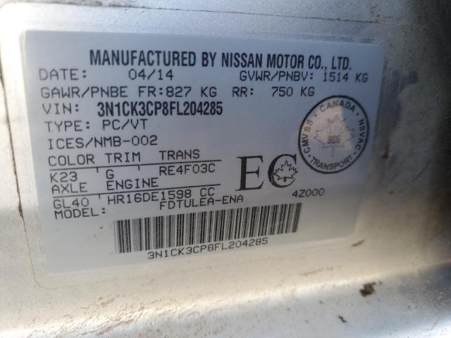 Photo 11 VIN: 3N1CK3CP8FL204285 - NISSAN MICRA 