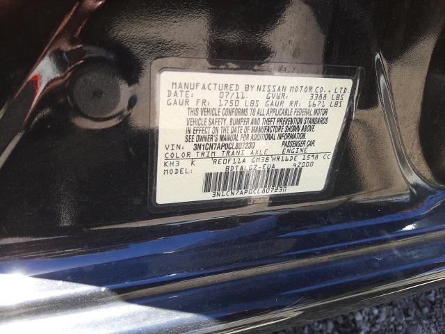 Photo 9 VIN: 3N1CN7AP0CL807230 - NISSAN VERSA S 