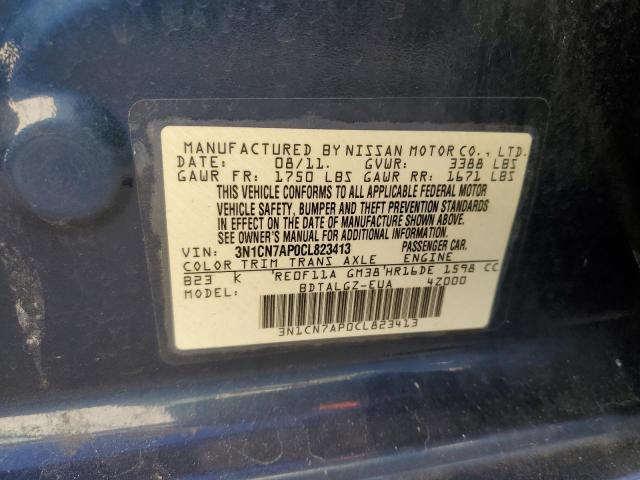 Photo 12 VIN: 3N1CN7AP0CL823413 - NISSAN VERSA S 