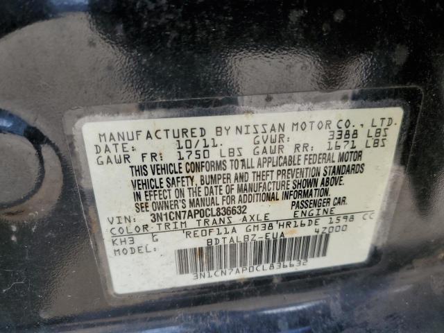 Photo 12 VIN: 3N1CN7AP0CL836632 - NISSAN VERSA S 