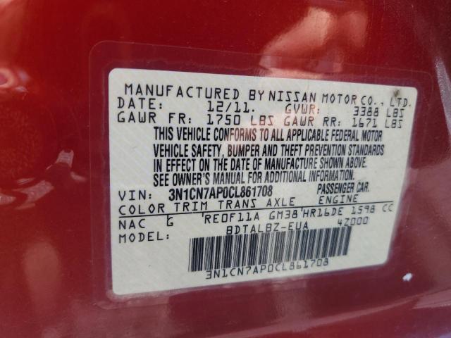 Photo 11 VIN: 3N1CN7AP0CL861708 - NISSAN VERSA 