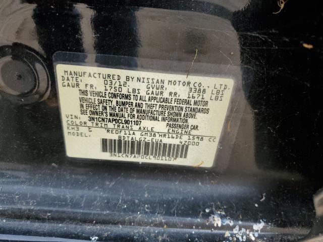 Photo 11 VIN: 3N1CN7AP0CL901107 - NISSAN VERSA S 