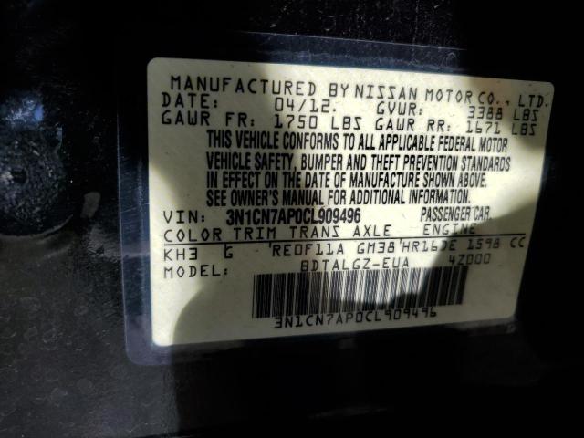 Photo 11 VIN: 3N1CN7AP0CL909496 - NISSAN VERSA S 