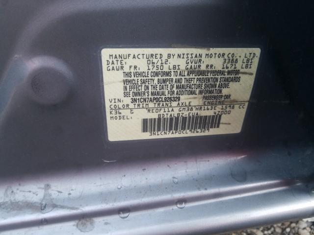 Photo 9 VIN: 3N1CN7AP0CL926329 - NISSAN VERSA S 