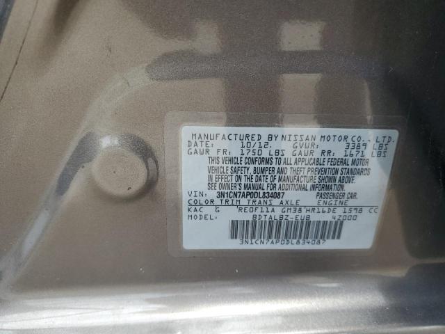 Photo 11 VIN: 3N1CN7AP0DL834087 - NISSAN VERSA S 