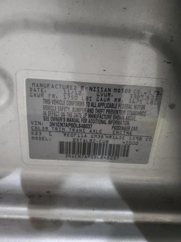 Photo 11 VIN: 3N1CN7AP0DL848037 - NISSAN VERSA S 