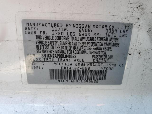 Photo 12 VIN: 3N1CN7AP0DL848622 - NISSAN VERSA 