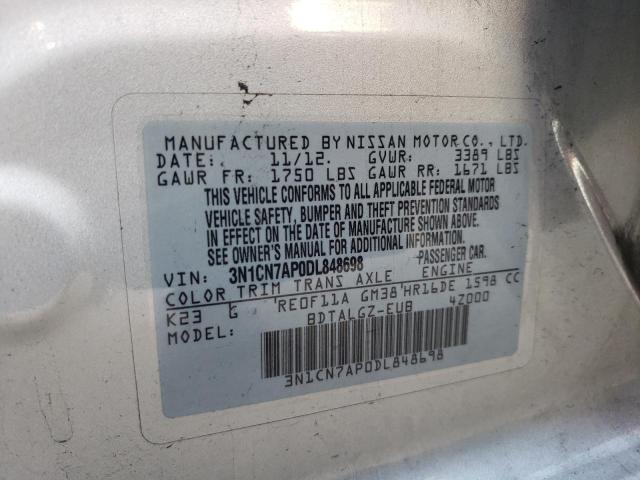 Photo 9 VIN: 3N1CN7AP0DL848698 - NISSAN VERSA S 