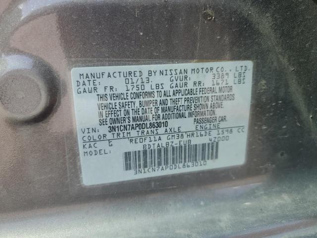 Photo 12 VIN: 3N1CN7AP0DL863010 - NISSAN VERSA S 