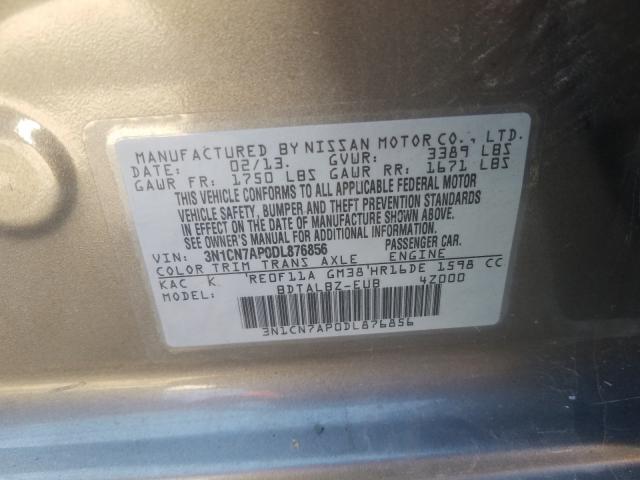 Photo 9 VIN: 3N1CN7AP0DL876856 - NISSAN VERSA S 