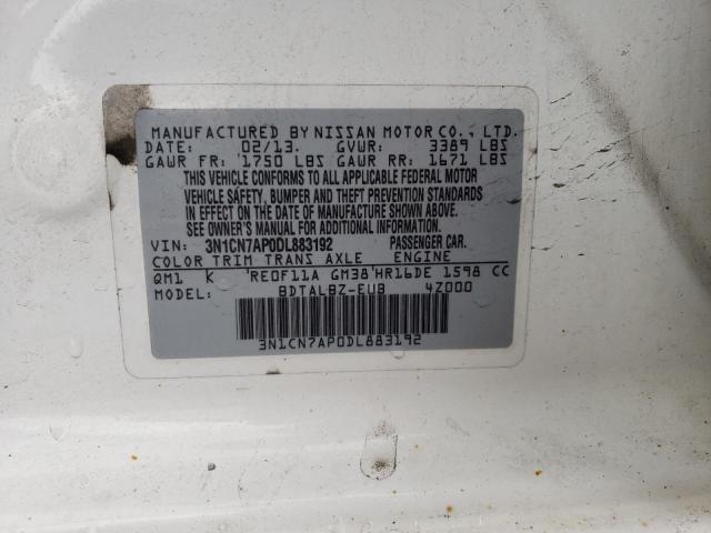 Photo 9 VIN: 3N1CN7AP0DL883192 - NISSAN VERSA S 