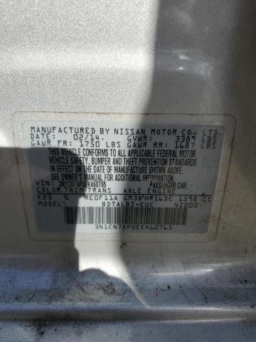 Photo 12 VIN: 3N1CN7AP0EK460765 - NISSAN VERSA 