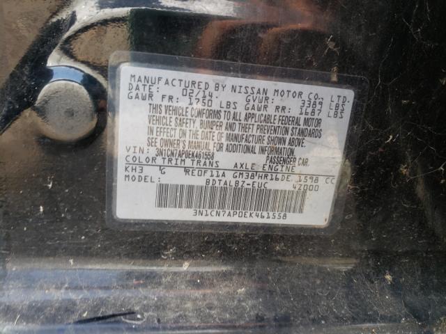 Photo 9 VIN: 3N1CN7AP0EK461558 - NISSAN VERSA S 