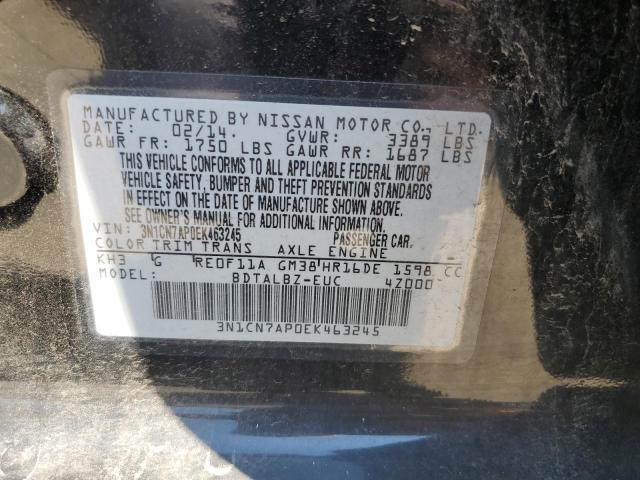 Photo 9 VIN: 3N1CN7AP0EK463245 - NISSAN VERSA S 