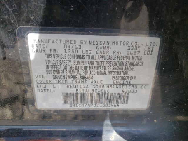 Photo 9 VIN: 3N1CN7AP0EL805464 - NISSAN VERSA S 