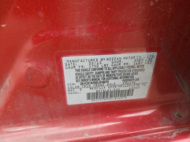 Photo 11 VIN: 3N1CN7AP0EL816075 - NISSAN VERSA S 