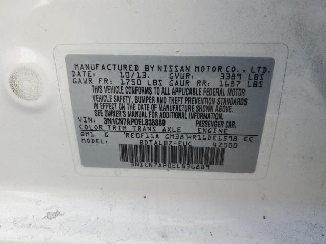 Photo 11 VIN: 3N1CN7AP0EL836889 - NISSAN VERSA 