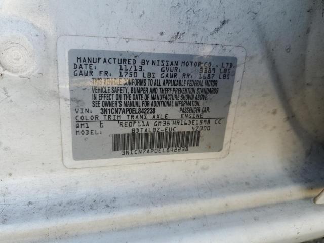 Photo 12 VIN: 3N1CN7AP0EL842238 - NISSAN VERSA S 