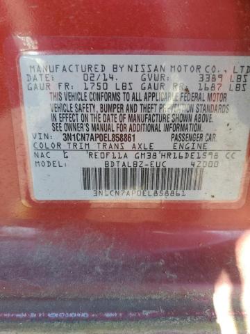 Photo 12 VIN: 3N1CN7AP0EL858861 - NISSAN VERSA 