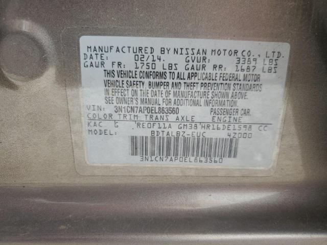 Photo 11 VIN: 3N1CN7AP0EL863560 - NISSAN VERSA 