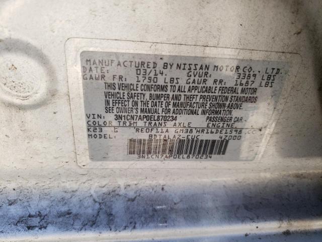 Photo 11 VIN: 3N1CN7AP0EL870234 - NISSAN VERSA 