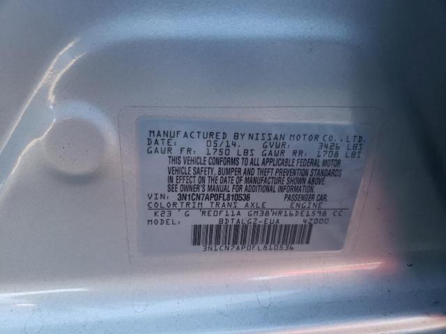 Photo 11 VIN: 3N1CN7AP0FL810536 - NISSAN VERSA 