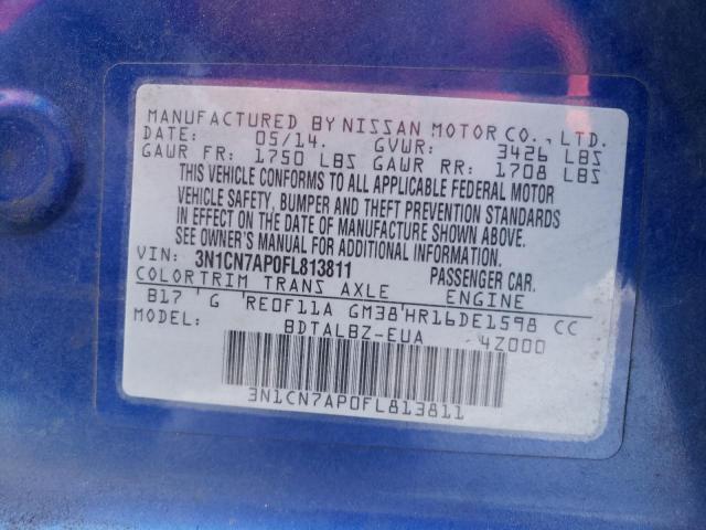 Photo 12 VIN: 3N1CN7AP0FL813811 - NISSAN VERSA S 