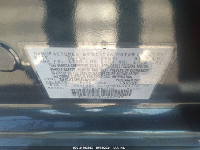 Photo 8 VIN: 3N1CN7AP0FL822959 - NISSAN VERSA 