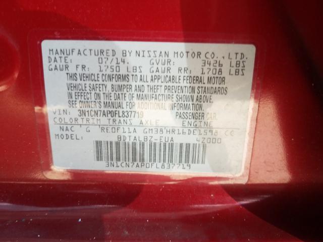 Photo 9 VIN: 3N1CN7AP0FL837719 - NISSAN VERSA S 