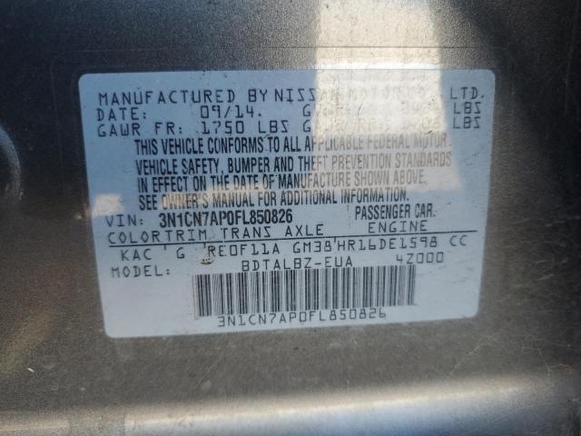 Photo 11 VIN: 3N1CN7AP0FL850826 - NISSAN VERSA 