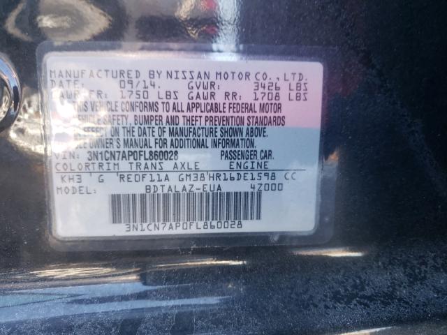 Photo 9 VIN: 3N1CN7AP0FL860028 - NISSAN VERSA S 