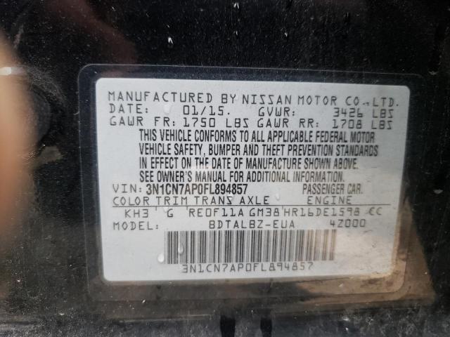 Photo 9 VIN: 3N1CN7AP0FL894857 - NISSAN VERSA S 