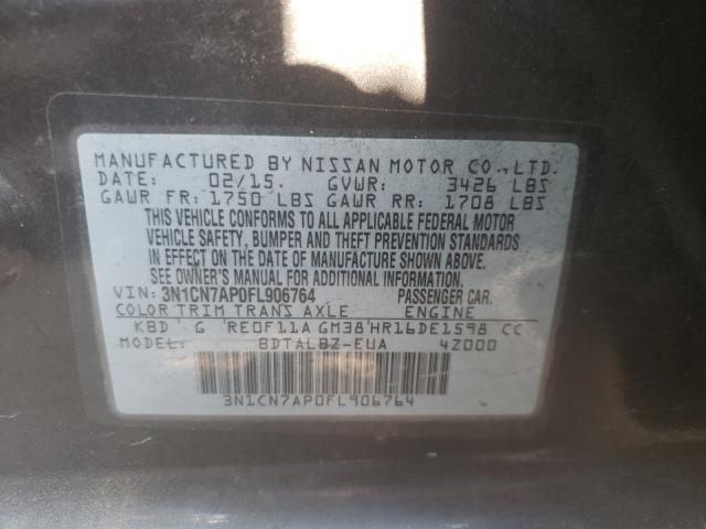 Photo 9 VIN: 3N1CN7AP0FL906764 - NISSAN VERSA S 