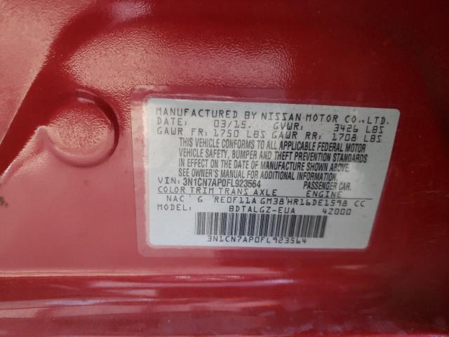 Photo 9 VIN: 3N1CN7AP0FL923564 - NISSAN VERSA S 