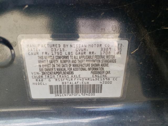 Photo 9 VIN: 3N1CN7AP0FL924035 - NISSAN VERSA S 