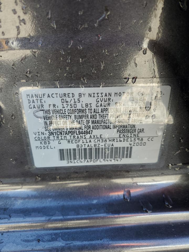 Photo 12 VIN: 3N1CN7AP0FL944947 - NISSAN VERSA 