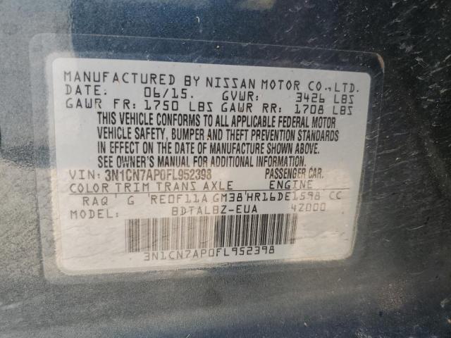 Photo 11 VIN: 3N1CN7AP0FL952398 - NISSAN VERSA 