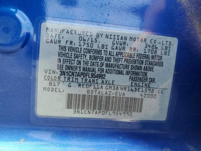 Photo 11 VIN: 3N1CN7AP0FL954992 - NISSAN VERSA S 