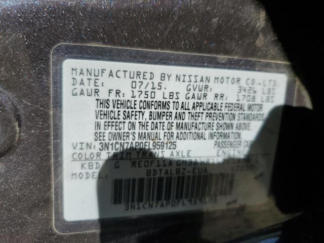 Photo 11 VIN: 3N1CN7AP0FL959125 - NISSAN VERSA S 