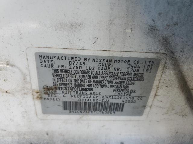 Photo 11 VIN: 3N1CN7AP0FL960209 - NISSAN VERSA S 