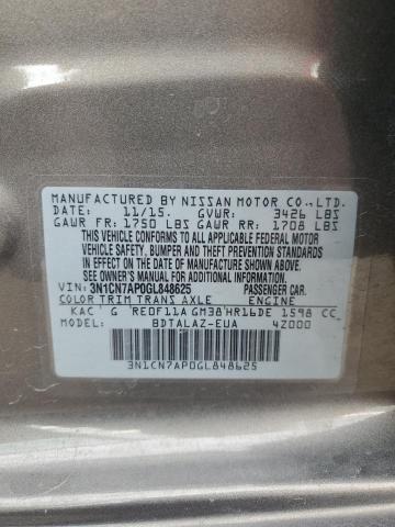 Photo 11 VIN: 3N1CN7AP0GL848625 - NISSAN VERSA S 