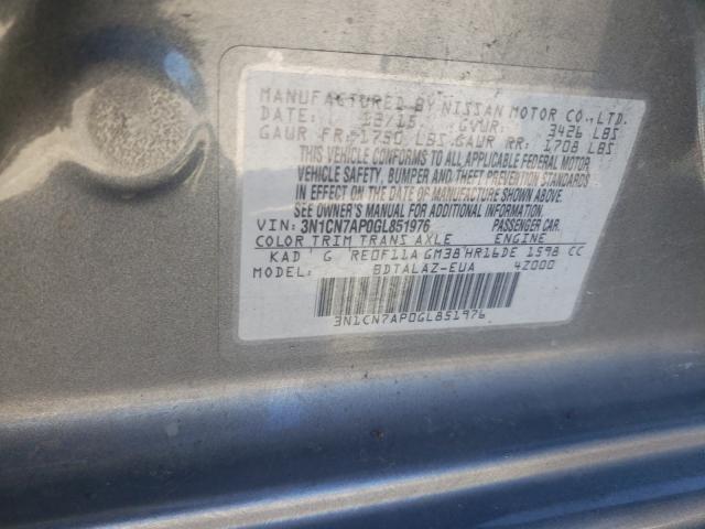 Photo 9 VIN: 3N1CN7AP0GL851976 - NISSAN VERSA S 