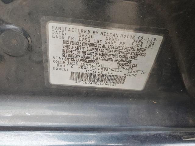 Photo 11 VIN: 3N1CN7AP0GL866655 - NISSAN VERSA S 